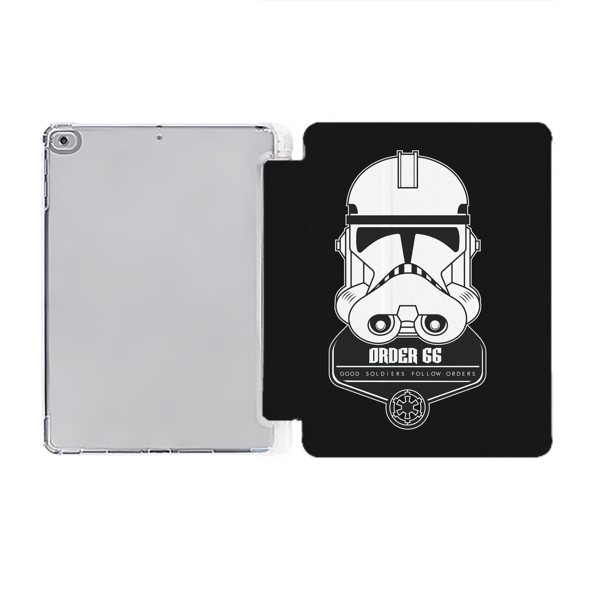 （画像用） スター・ウォーズ Star Wars IPad ケース ペン収納付き 三つ折りスタンド PUレザー×シリコン 対応機種9.5/10.5/10.9インチ